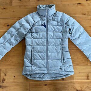 Mountain Hardwear * Womens * Puffer Coat * Light Gray * Size Small * w/ Patches